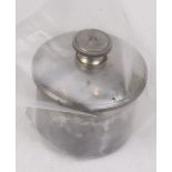 White metal circular oil bottle by James Dixon & Sons