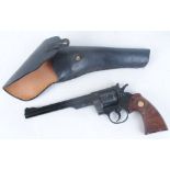 .357 (mag) Smith & Wesson (Dirty Harry type) blank firing revolver with brown plastic grips, in