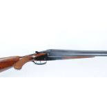 12 bore sidelock ejector by BRNO, 28 ins barrels, 1/4 & 1/2, 2,3/4 ins chambers, black treble grip