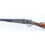 12 bore sidelock ejector by AYA No.2, 26 ins barrels, ic & 1/4, 70mm chambers, scroll and border