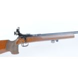 .22 Anschutz Modell Match 64, bolt action rifle, heavy target barrel, target foresight, fitted