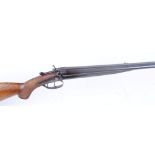 .410 hammer Rook Rifle by Army & Navy, 27 ins barrels with broad file cut rib inscribed Army &