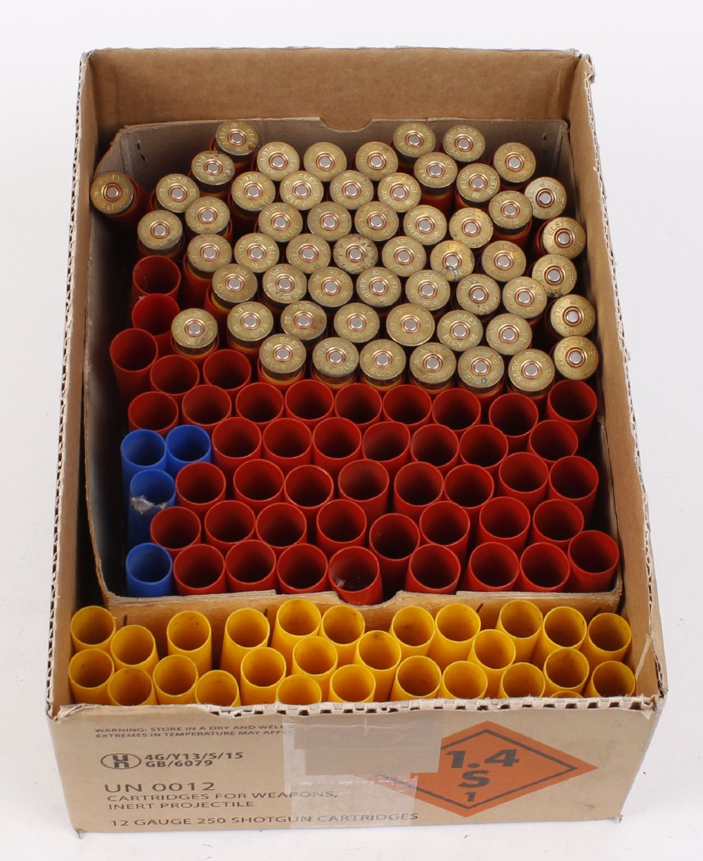 Quantity of 20, 16 and 12 bore primed unfired cases