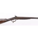 16 bore Pinfire by Williams & Powell, 27,3/4 ins damascus barrels, black powder proof, back action