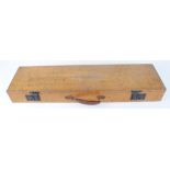 Oak gun case with fitted interior for 28 ins barrels