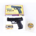 6mm Walther P99, Air soft pistol in original box with instructions and pellets