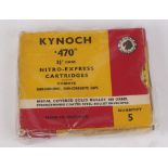 5 x .470 Kynoch, 500 gr cartridges The Purchaser of this Lot requires a Section 1 Certificate