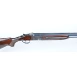 12 bore AYA Yeoman, over and under, ejector, 28 ins barrels, 1/4 & 1/4, ventilated rib, 70mm