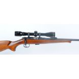 .22 CZ 452-2E, bolt action, 5 shot magazine, 25 ins barrel threaded for moderator, (moderator