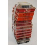 13 Plastic parts boxes with bolts, hammers, pins, springs and sundry gun parts, BSA, Haenel, Milbro,