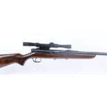.22 Sportomatic Mod.2, semi automatic rifle by Sporting Arms Ltd. Aust, 23 ins barrel, mounted