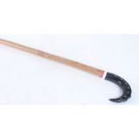 Shooting stick with horn handle with Buffalo horn crook handle