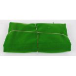 Quantity of best quality green baize for relining, approx. 60 ins x 30 ins
