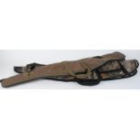Two camo and nylon fleece lined and padded rifle slips