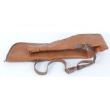 Fleece lined leather gun slip, max. internal length 46 ins