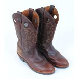 Pair Rocky tooled leather cowboy boots, (US 12/ UK 11)