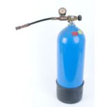 12.6kg compressed air cylinder (blue) with gauge and adapter