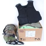 Clothing, sleeping bag, gun slip, camera bag, etc.