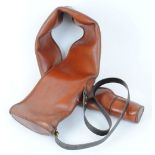 English leather fleece lined gun slip, 46 ins overall