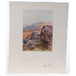 Coloured print: A Highland Fox Hunter by Lionel Edwards (Book Plate)
