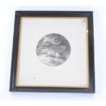Framed & Glazed etching of an English Partridge and her young