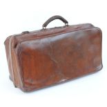 Large leather Gladstone holdall