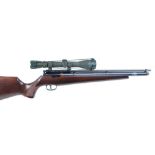 .177 Titan Manitou MC010, pcp, bolt action, air rifle, c.1992, with 4 x 4 scope, no.SKR02065