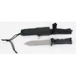 Mauser survival knife with flare launcher, spare flare storage and compass
