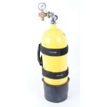 12.6kg compressed air cylinder (yellow) with pressure gauge