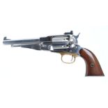 .36 Pietta Remington percussion pistol, stainless steel octagonal barrel frame and six shot