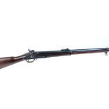 .577 Italian Enfield percussion, 32 ins full stocked rifled barrel, ramp and blade sights, lock
