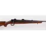 .243 Midland Gun Co. bolt action rifle, 3 shot , 24,1/2 ins sighted barrel, fitted Parker Hale scope