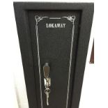 Lokaway Model LOK1K, gun safe, black stone, boxed and unused with keys, 59 x 11 x 10,1/2 ins