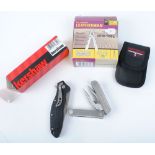 Kershaw Oso Sweet lock knife; Leatherman Mini tool and pouch - as new