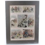 Large coloured montage print: The Prince of Wales in the Highlands after F Villiers