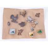 Thirteen various hunting related lapel badges