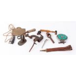 12 bore Roll turnover, wad cutter, capper/decapper, cartridge extractor, leather game carrier,