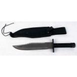 Large survival knife, 10 ins stainless steel blade with sheath