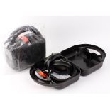 Two pairs of electronic ear defenders, each in hard plastic case