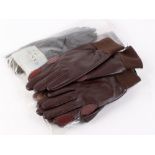 Five pairs of Dents leather shooting gloves, mixed sizes, new