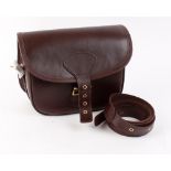 Brown leather cartridge bag, as new