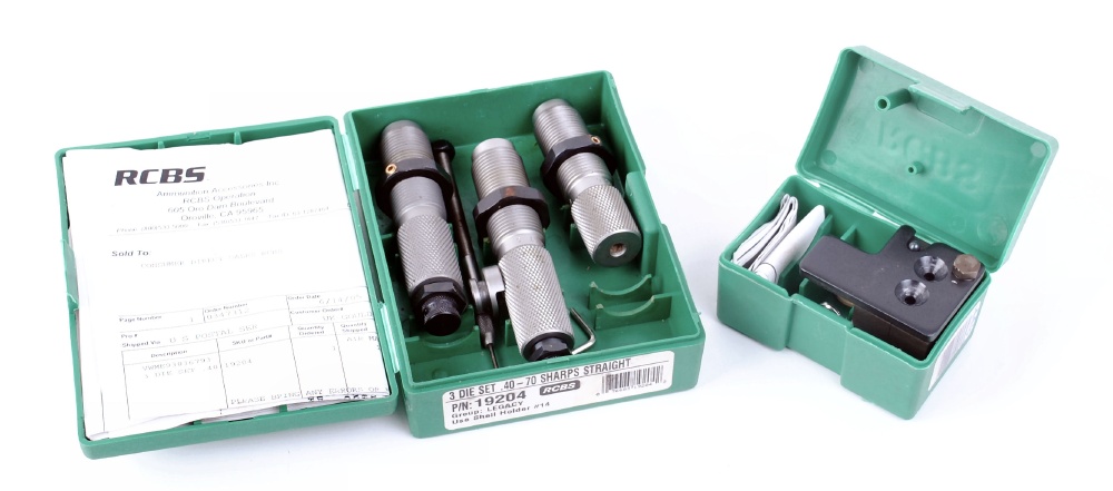 .40-70 RCBS Sharps Straight, three die set and RCBS bullet mould