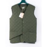 Four Hoggs lightweight quilted waistcoats, in green, size XL, as new with tags