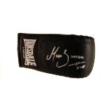 Boxing Autographs, a black Lonsdale boxing glove, signed by the Mexican boxer Marco Barrera,