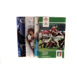 Rugby Programmes, A small selection of modern rugby programmes, 1990s onwards, including Llanelli,