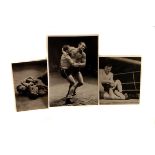 1940s German Wrestling, a group of four black and white press photographs, each with paper label