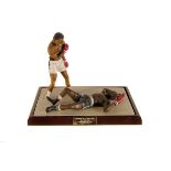 Boxing, a Art of Sport Limited Edition (408/1500) Model on Wooden base of 'The Rise of Ali' and
