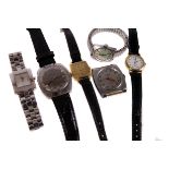 A collection of lady's and gentleman's stainless steel watches,  including a lady's Tissot Seastar