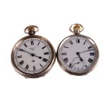 An unusual WW1 silver open faced military issue pocket watch by Bolton Smith,  London 1914, the