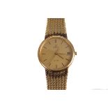 A 1970s Omega De Ville gentleman's gold plated dress watch,  with gilt dial, baton numerals and